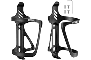 Corki Cycles Bike Water Bottle Holder, Right and Left Slide Entry Bicycle Cup Holder Adjustable Drink Holder Rack for Road & Mountain Bikes