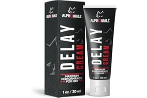 ALPHAMALE Delay Cream for Men - Numbing Formula for Climax Control To Last Longer in Bed, Hypoallergenic, Non-Irritating, Desensitized Cream Safe for Use - Retardantes para Caballeros for Better Endurance