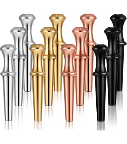 48 Stück Cribbage Klammern Aus Messing – 3 Farben (Gold, Silber, Schwarz), Konisches Design Für Cribbage-Boards