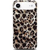 J.west Compatible with iPhone Air Case,Luxury Sparkle Translucent Clear Vintage Leopard Print Soft Silicone Cover for Girls Women Protective Phone Case for iPhoneAir 6.5 inch Cheetah