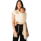 Moby Baby Wrap Carrier Classic for Newborns to Toddlers (8-33lbs), Infant Sling Carrier, Lightweight &amp; Hands Free Design, Adjustable for All Body Types (Sand Dollar)