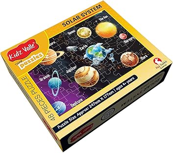 Kidz Valle Solar System Tiling Floor Jigsaw Puzzles for Kids Age 4 Years and Above, 48 Pieces