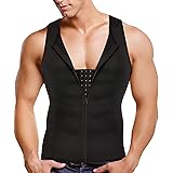 Wonderience Men Shapewear Slimming Body Shaper Compression Shirt Tank top with Zipper Underwear For tummy control