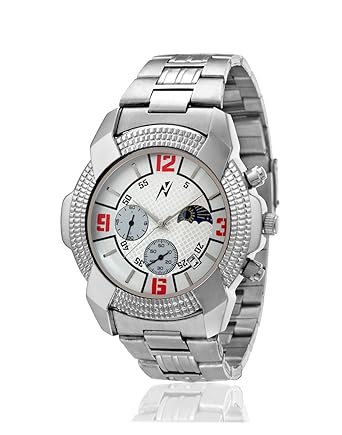 IIk Collection Watches Analogue Blue Dial Day and Date Mens and Boys Watch with Stainless Steel Chain