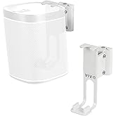 VIVO White Dual Wall Mount Brackets Designed for Sonos One, SL, and Play:1 Audio Speakers | Adjustable Mounting for 2 Sonos Speakers (MOUNT-PLAY1W)