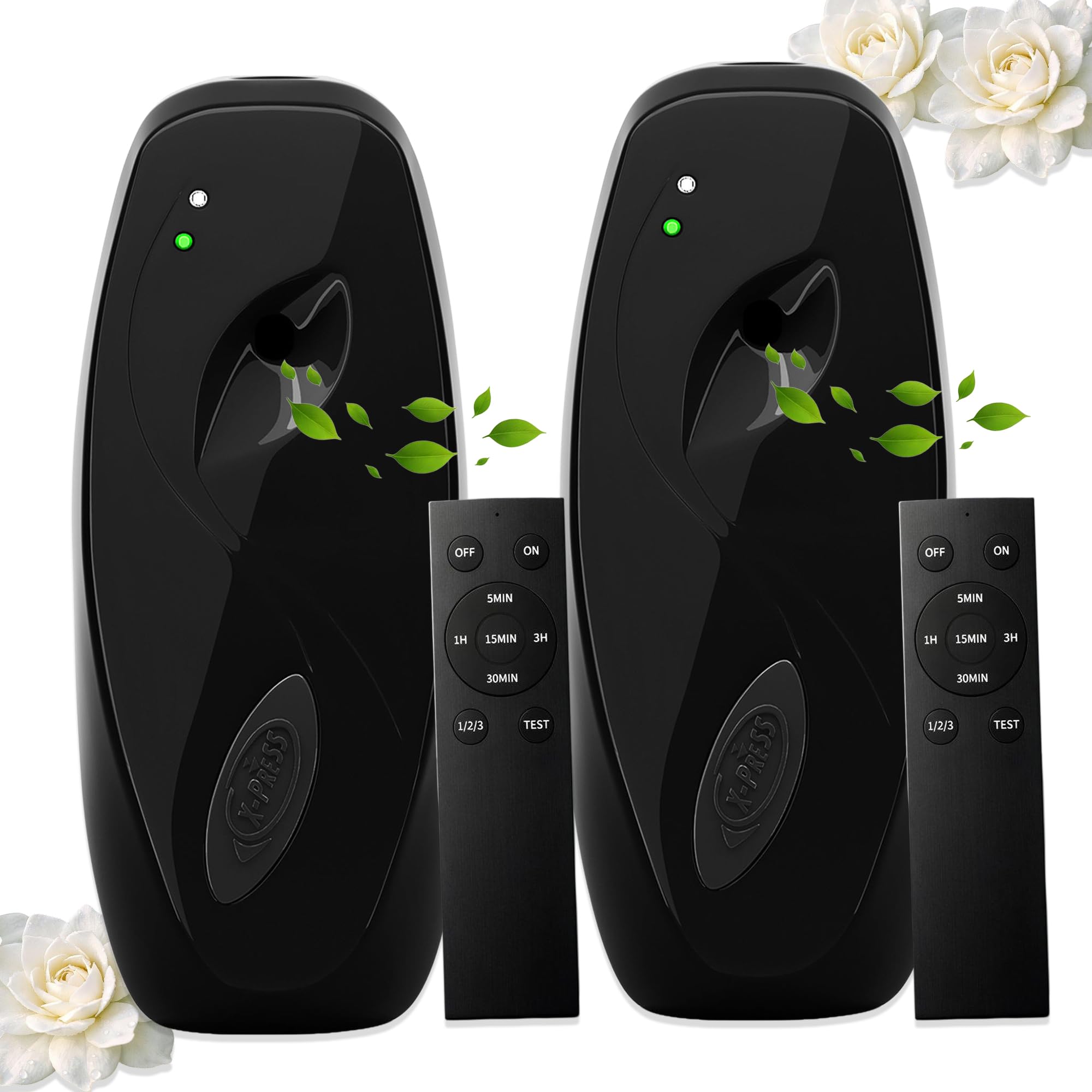Photo 1 of (2-pack) Automatic Air Freshener Spray Dispenser, Wall Mounted or Freestanding Sprayer Holder, Multiple Time Settings, Commercial and Hotel, Bathroom, Office etc (Black, BT)