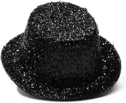 black glitter top hat