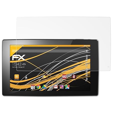 atFolix Panzerfolie kompatibel mit Archos 101 Neon Schutzfolie, entspiegelnde und stoßdämpfende FX Folie (2X)