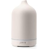 Diffuserlove Ceramic Diffuser 250ML Essential Oil Diffusers Aromatherapy Essential Oil Diffuser for Room Air Diffuser for Home Bedroom Stone Diffuser (White Big Size 250ml)
