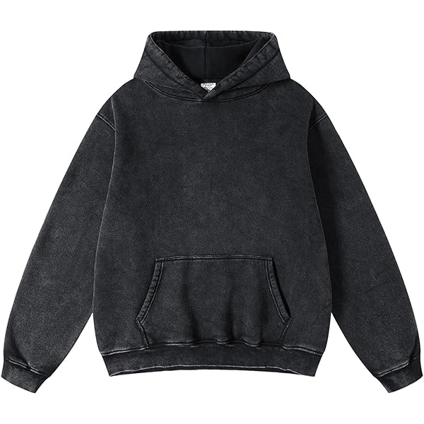 Amazon.com: MAVQX UNISEX Pullover Oversized Acid Wash Hoodie