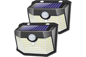 Aootek Motion Sensor Light 2 Packs, Solar Lights Outdoor Waterproof with 3 Lighting Modes Solar Powered Wall Lights Outside for Garden Patio Garage Yard Deck