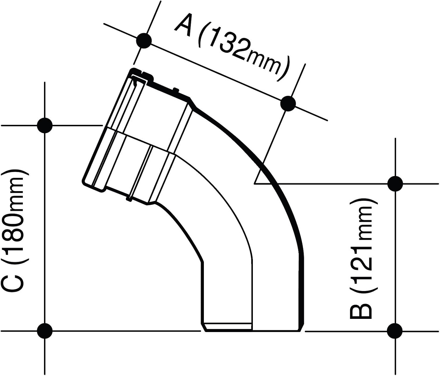 Wavin OSMA Ring Seal OSMASOIL 3S162 GREY 82MM S/S BEND 67.1/2 DEGREE - Image 3