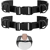 2 PCS Chest Strap for Backpack, Heavy Duty Elastic Backpack Chest Straps | Sternum Strap Add on with Quick Release Buckle, Adjustable Comfortable Fit for Hiking Camping Travel (Black)