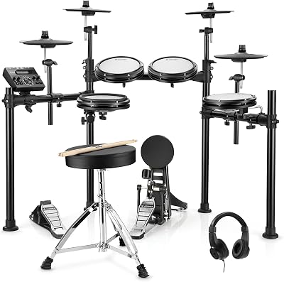 Donner DED-200X Electronic Drum Set Mesh Pads 31 Kits 450+ Sounds
