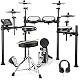 Donner DED-200 Electronic Drum Set, Electric Drum Kit with Quiet Mesh Drum Pads, 2 Cymbals w/Choke, 31 Kits and 450+ Sounds,