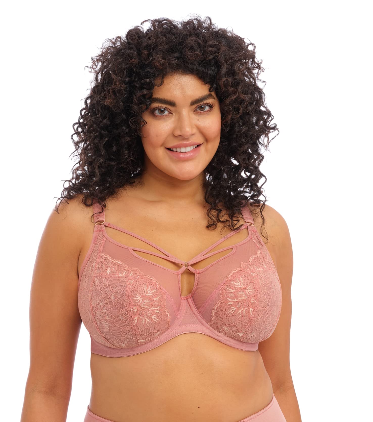 Elomi Women’s Brianna Underwire Strappy Plunge Bra Ash Rose