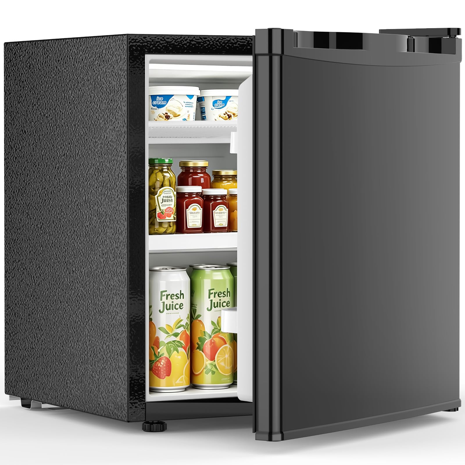 Electactic 1.6 Cu.ft Mini Fridge – Compact Reversible Door Refrigerator with Adjustable Thermostat, Ultra-Quiet Operation, Id