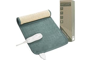 GOTCOZY Heating Pad for Back Pain Relief & Cramps,Electric Heating Pads for Neck and Shoulders with 2H-Auto Shut Off and 5 He