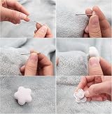MQUPIN Quilt Fixing Clips 16 Pcs Duvet Cover Clips Mushroom Buttons Boxed view 8