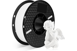 Kingroon PETG 3D Printer Filament, Dimensional Accuracy +/- 0.03 mm, 1 kg Spool(2.2lbs), 1.75 mm, White