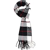 Achillea Scottish Tartan Plaid Scarf - Warm Cashmere Feel Winter Scarf, Scarves for Holiday, Christmas & Daily Wear