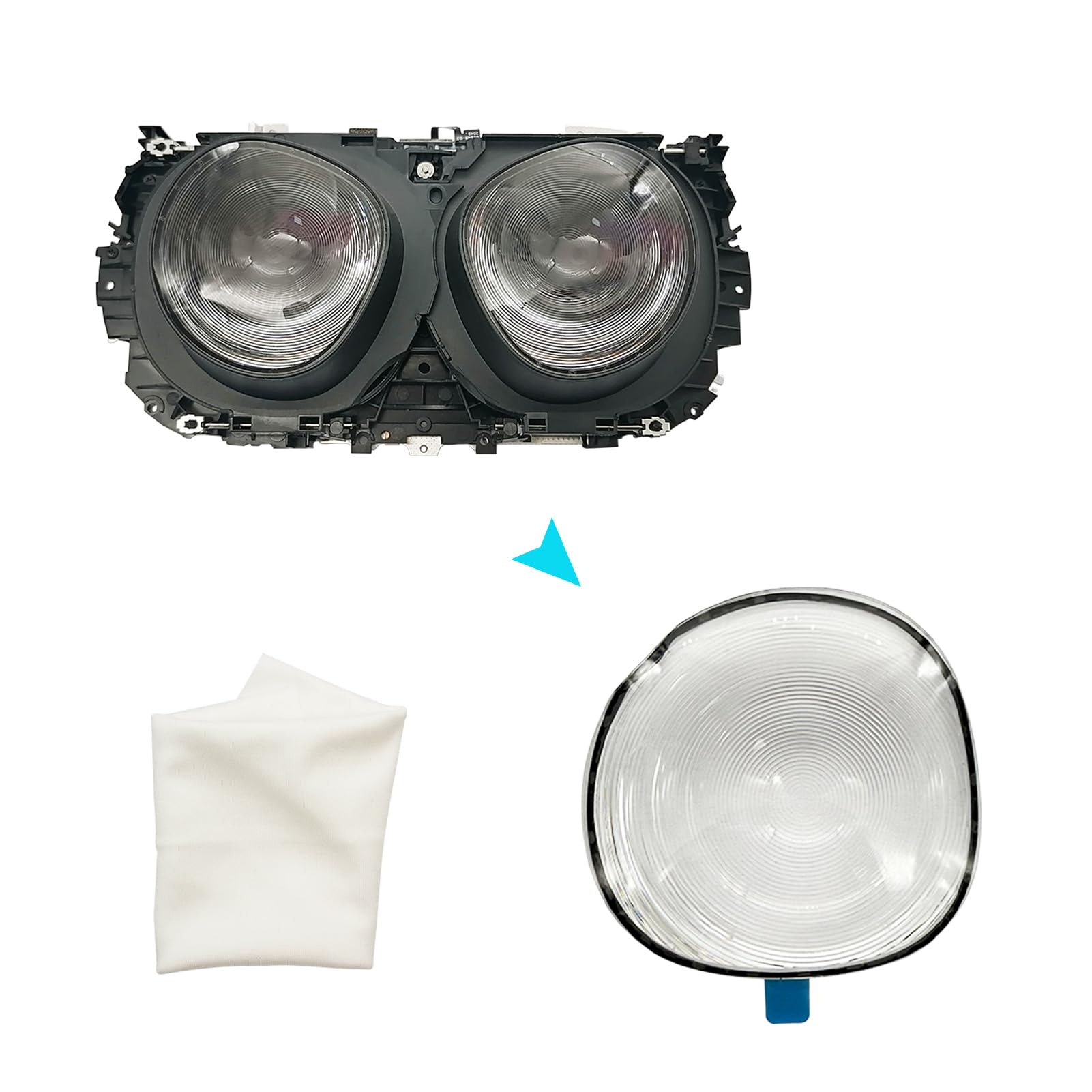 Hupaivrmrar Fresnel Lens for Meta Oculus Quest 2 VR Headset, Left Right Virtual Reality Optic Lens for Meta Quest 2 Repair Replacement Part Accessory (2)