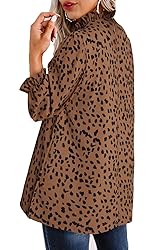 Avanova Women's Leopard Printed Ruffle Hem 3/4
