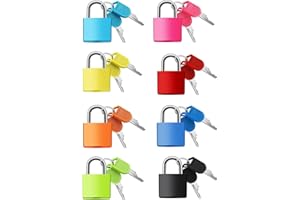 8 Pcs Mini Luggage Locks, Luggage Padlocks with Keys, Colorful Suitcase Locks, Mini Travel Security Padlock for Luggage, Suit