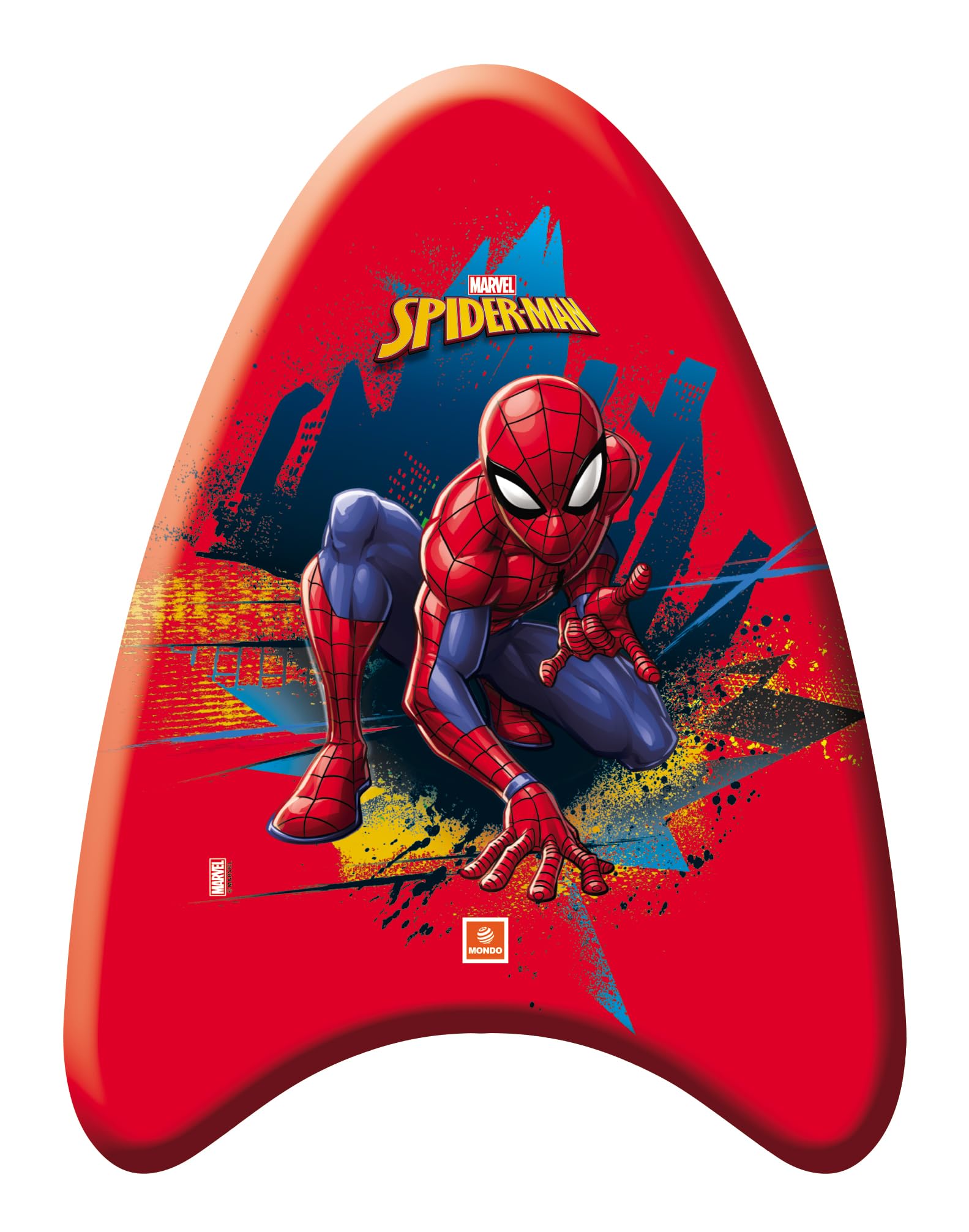 Mondo Toys Spider‑Man Kick Board for Kids, Swimming & Beach Float, Lightweight Swim Training Aid, 41 cm