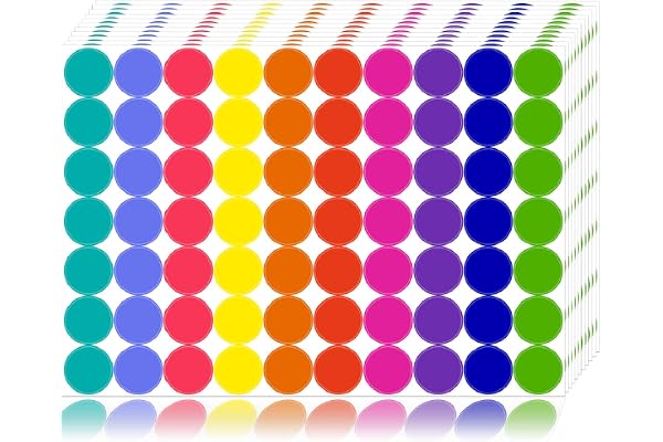 1400 PCS Colored Dot Stickers Round Color Coding Labels Classroom Must Haves, Circle Dots Labels Price Stickers Polka Circle Dot Stickers Label Stickers for Kids Office, Classroom Decor, Papers Etc