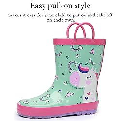 LANCDON Toddler Rain Boots for Boys and Girls