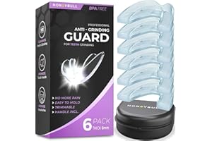 HONEYBULL Anti Grinding Guard Set [6 Pack - Thick] Comes in Bigger Size for Heavy Grinding | Comfortable Custom Mouth Guard for Nighttime Teeth Grinding