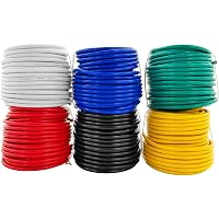 GS Power 14 Gauge Kabel-Set – 4 Rollen à 30 M (je Schwarz, Rot, Blau, Gelb) Für Auto-Audio, Licht & Mehr