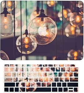 TOP CASE MacBook Air 13 Inch Case 2020 2019 2018 Release A1932/A2179, 2 in 1 Bundle Graphics Hard Case + Keyboard Cover Compatible MacBook Air 13