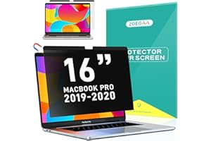 ZOEGAA MacBook Pro 16 Privacy Screen, Magnetic Removable Privacy Screen for MacBook Pro 16 inch(2019, Model: A2141), Anti Blue Light Laptop Privacy Filter and Anti-Glare Protector