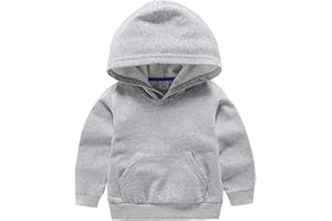 RUIBETYHUA Baby Kids Boy Girl Solid Casual Pocket Hoodie Sweatershirt Long Sleeve Pullover Tops 1-6T