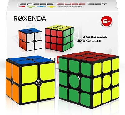 ROXENDA Speed Cube Set 2x2 3x3 Original Fast Cube with Instructions