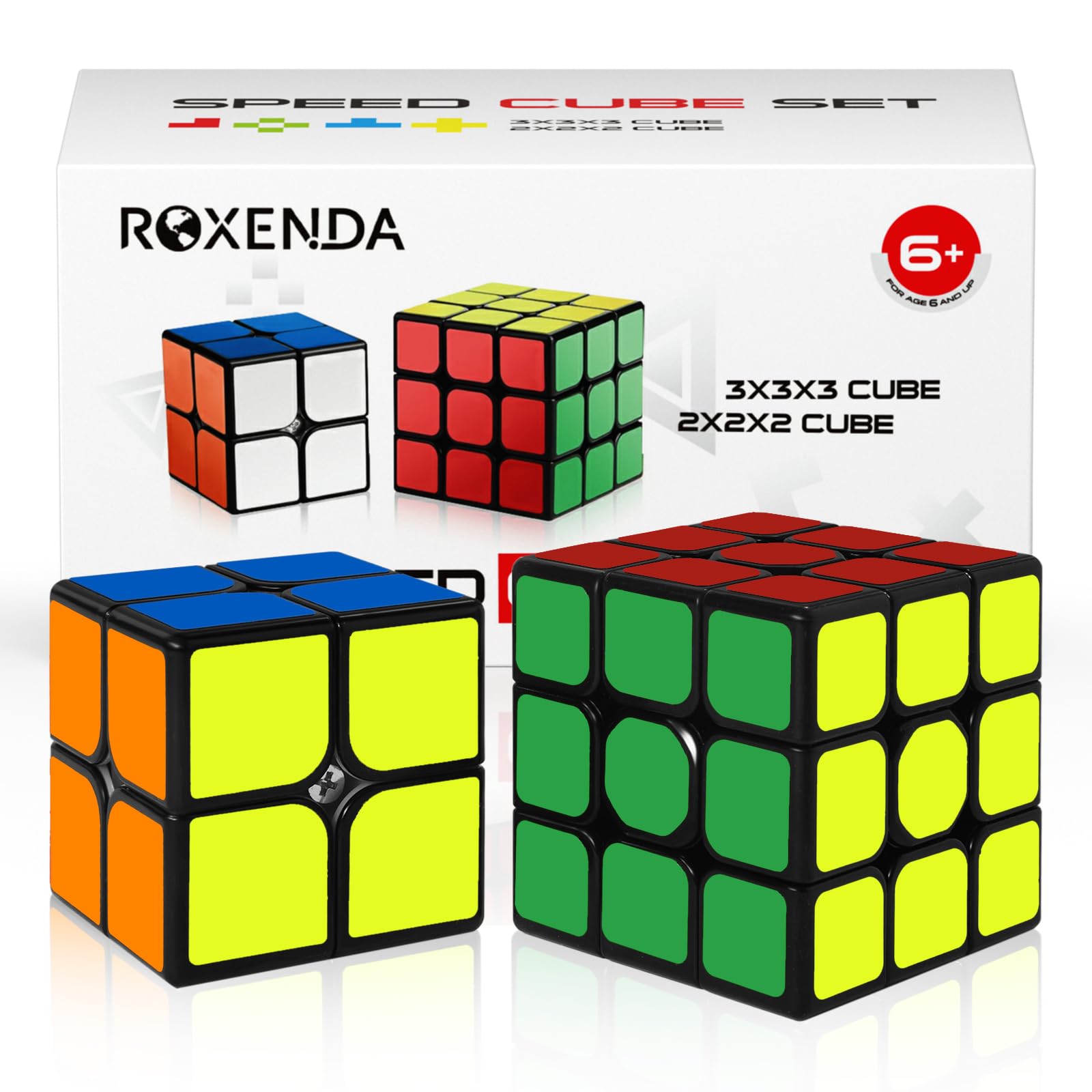 ROXENDA Speed Cube Set, 2X2 3X3 Speed Cube Original Fast Cube with Instruction (Original) — image 1