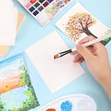 WSICSE 60 Sheets 300gsm Cotton Cold Press Watercolor Paper 4x6 White view 4