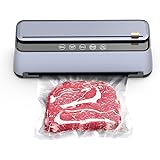 Vacuum Sealer Machine with Automatic Bag Detection, 6-in-1 Food Preservation System with Cutter Vacuum Sealer, LED Touchable 