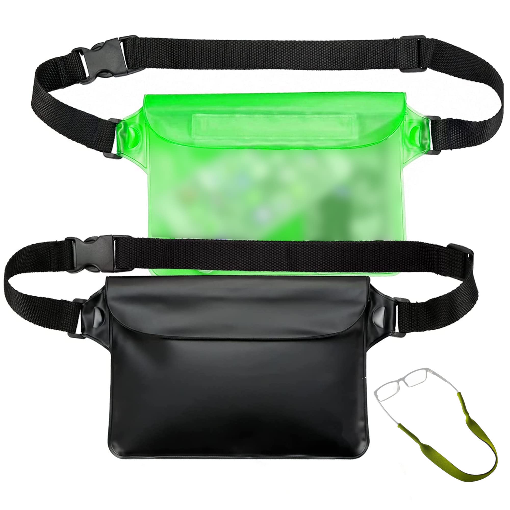 GOOGIT Waterproof Bag 20 Litres Dry Bag Water Resistant Safety Closure Waterproof and Adjustable Shoulder Strap Water Sports Boat Sea Swimming Rafting, Waterproof Green, Taglia Unica, Money Pouch