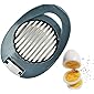 Egg Slicer for Hard Boiled Eggs Cutter with Stainless Steel Wire Dishwasher Safe (Blue)