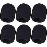 6 PCS Microphone Windscreen Black Foam Handheld Cover, Mic Covers for SM58, E835 by Swagwert