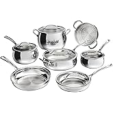 Cuisinart 12-Piece PureClad™ Triple-Ply Stainless Steel Cookware Set, PCT-12