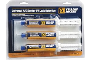 Yellow Jacket 69700 6-Pack Universal A/C Dye for UV Leak Detection