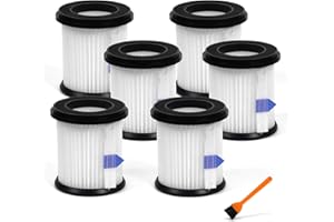 CUSVIVID Upgraded N5S Replacement Filter for INSE N5T S6T S6P Pro S610 Vacuum Cleaner, HEPA Mesh Filter Replacement for TMA T120 T121 T151 T150 T220 T210 T181 T180 T220, 6 Filters+1pc Brush