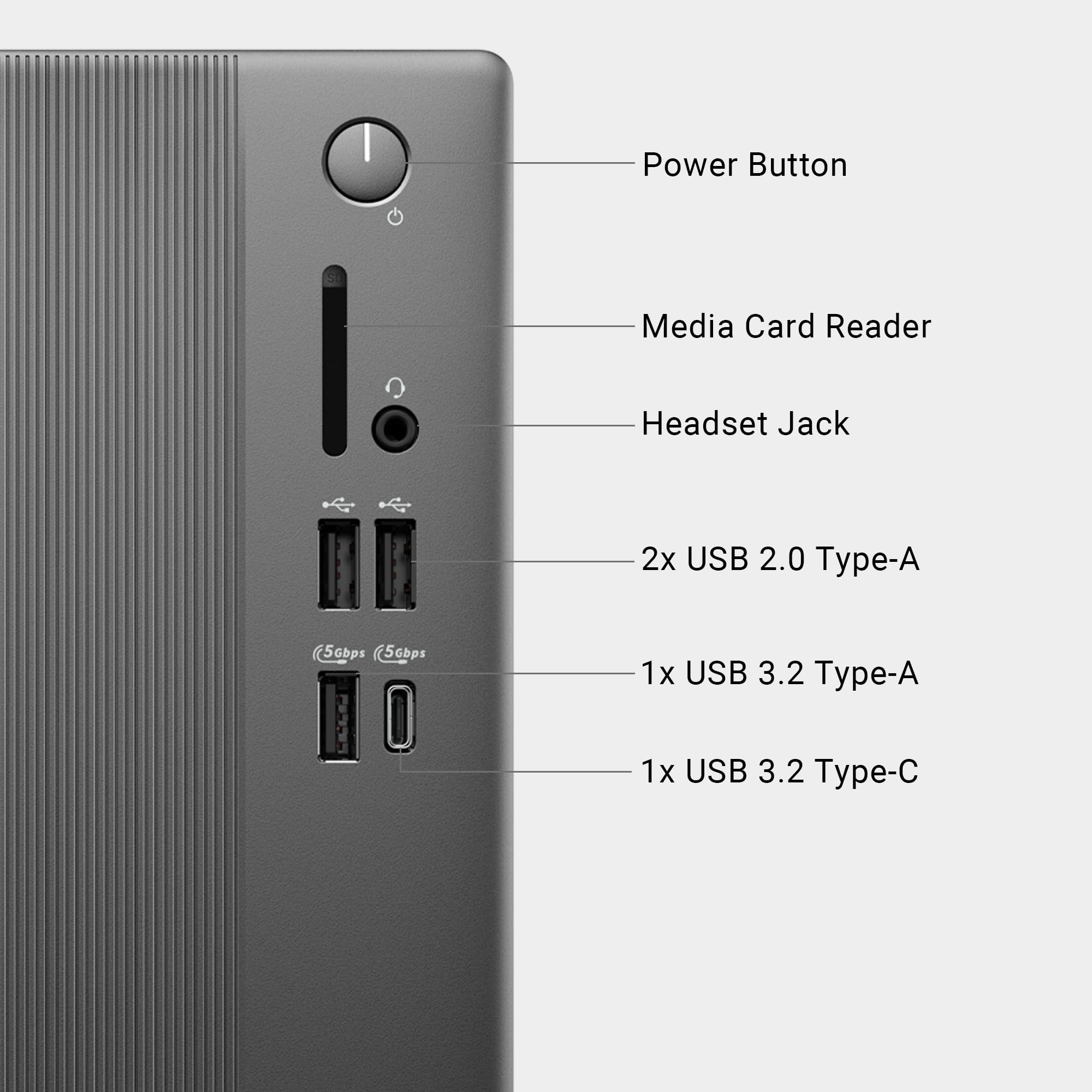 Dell Tower Desktop ECT1250 - Intel Core Ultra 7-265 Processor, Intel UHD Graphics, 32GB DDR5 5600MT/s Memory, 1TB M.2 SSD, 3.0 SD Card Reader, Wired Keyboard and Mouse, Basic Onsite Service