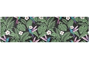 Tropical Hummingbirds Black Pattern Trivet Table Runner for Hot Pan Pots Heat Resistance Pot Holders Non-Slip Hot Pad Mats 11