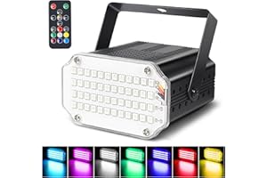 MAD OWL 48LED Color Strobe Light for Parties & Halloween, Wireless Remote Control