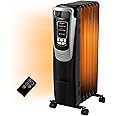 PELONIS Radiator Heater for indoor use Large Room with Remote, Thermostat & LED Display, Quiet Oil Filled Heater with 5 Tempe